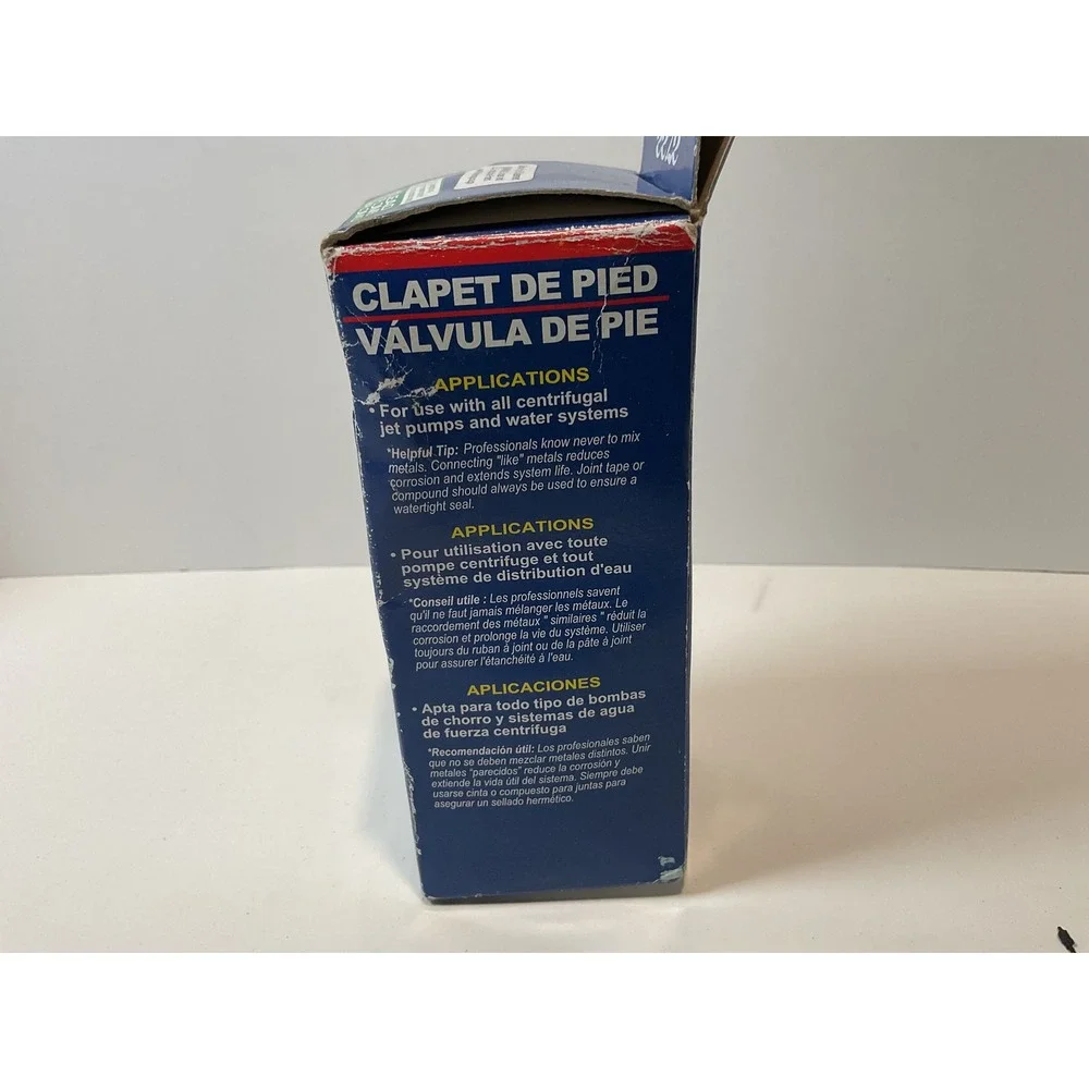 PLOMB eeze 1 1/4 inch Brass Foot Valve for Water Pumps and Wells